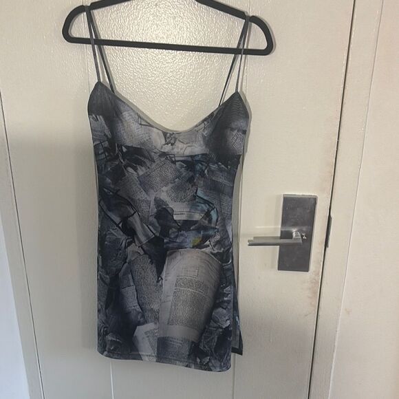 Miaou Anya Newsprint Mini Dress‎ - Picture 2 of 9